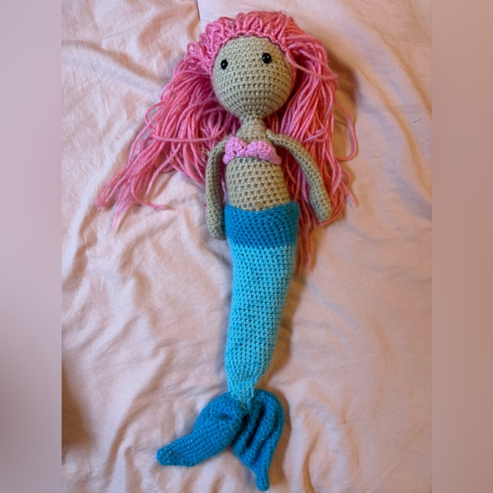 HANDMADE Mermaid Doll with removable Tail